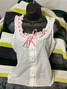Vintage “Stage West” Sleeveless Blouse Size 9/10